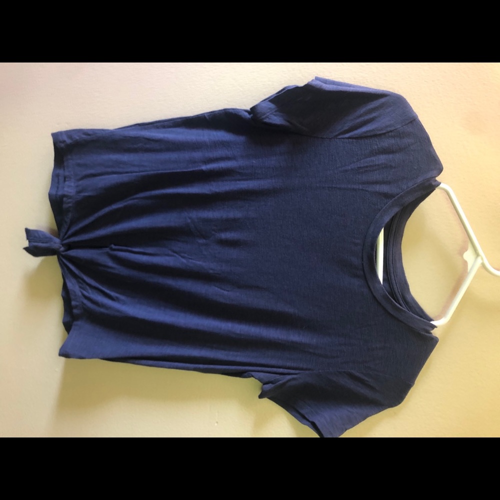 Blue Aerie Front Tie Shirt